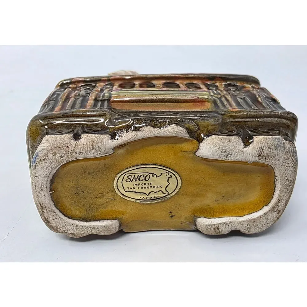 Vintage San Francisco Cable Car Shakers & Toothpick Holder Japan Set